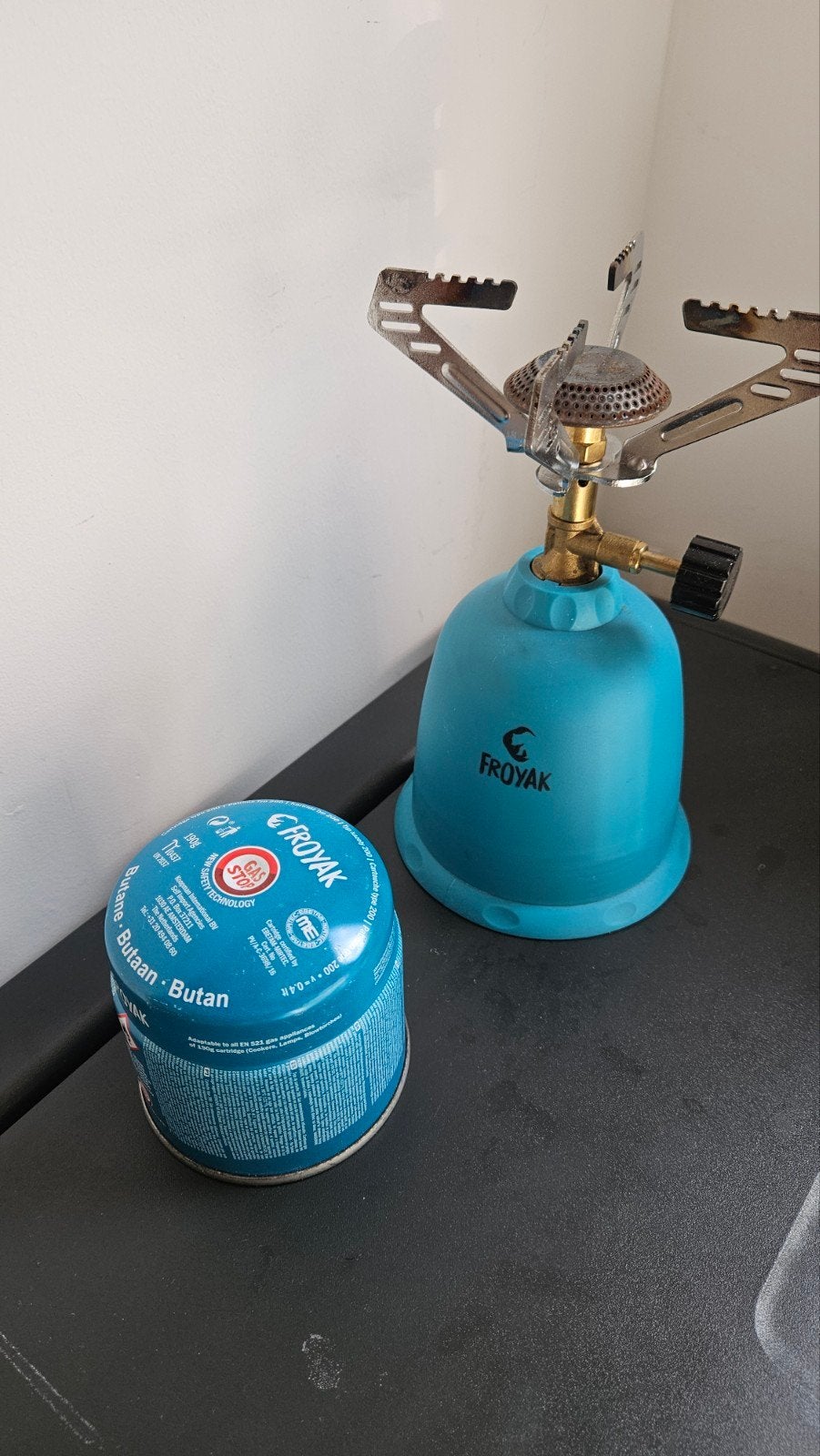 Froyak Campinggaststel met nieuwe gascartridge 190g, Ophalen, Zo goed als nieuw