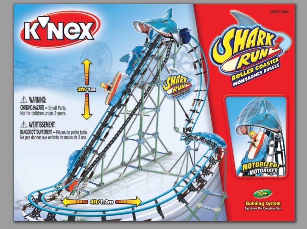 K'nex Shark Run Roller Coaster - Motor werkt, Ophalen of Verzenden, Gebruikt, K'nex