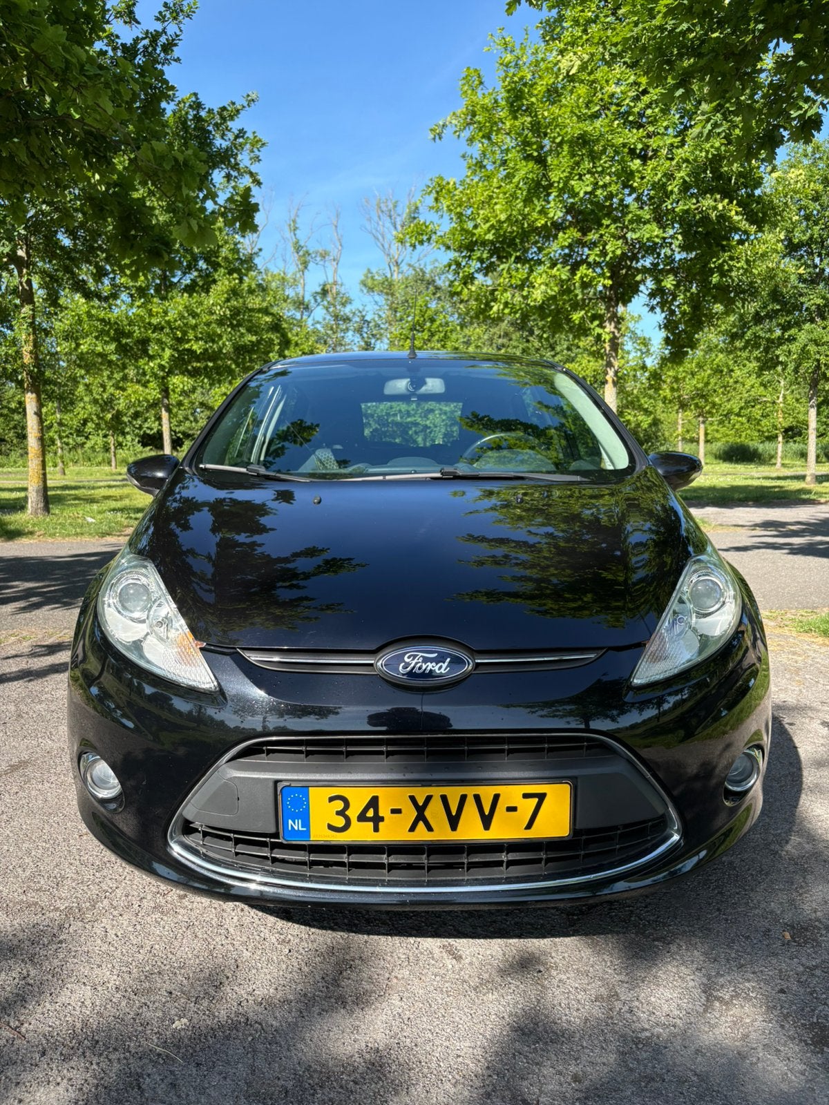 Ford Fiësta 1.25 44KW 5DR 2012 Zwart nwe APK nap, Auto's, Ford, Voorwielaandrijving, 40 €/maand, 1242 cc, 4 cilinders
