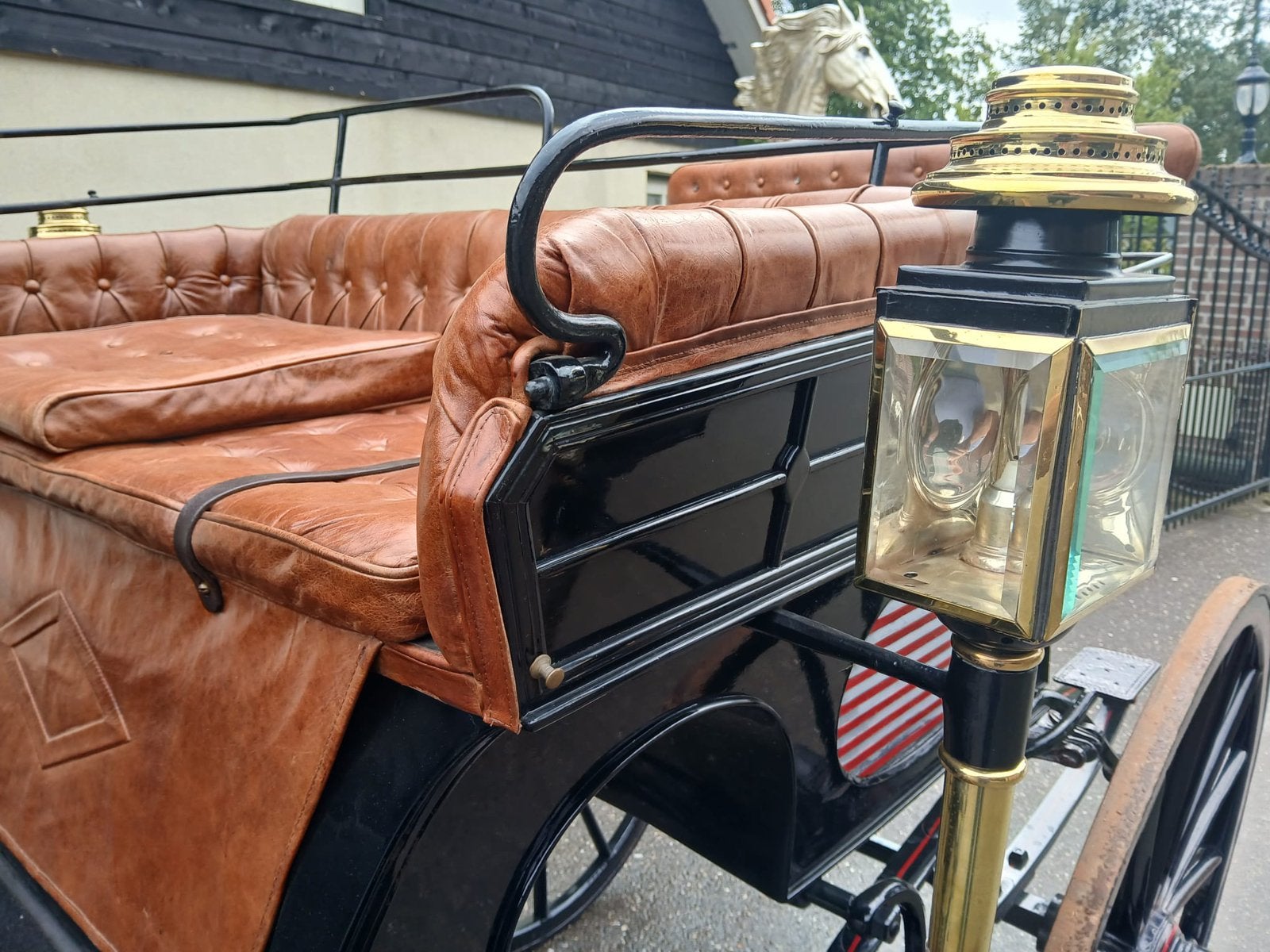 Zeer mooi antiek rijtuig koets menwagen te koop, Zo goed als nieuw, Overige typen, Paard
