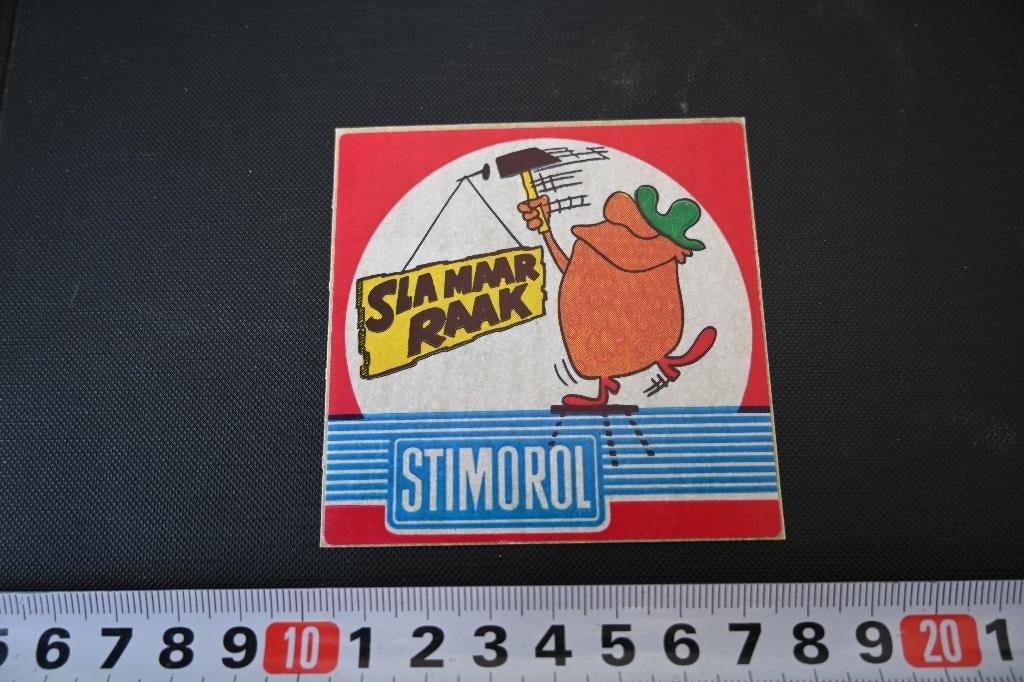 sticker kauwgom STIMOROL chewing gum sla maar raak, Verzamelen, Stickers, Zo goed als nieuw, Ophalen
