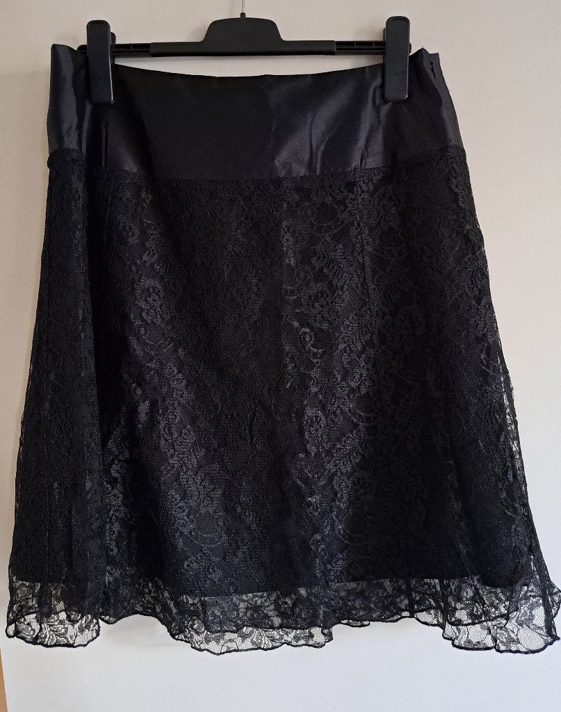 Kanten Rok maat 42, Kleding | Dames, Zigga, Verzenden, Zwart, Maat 42/44 (L)
