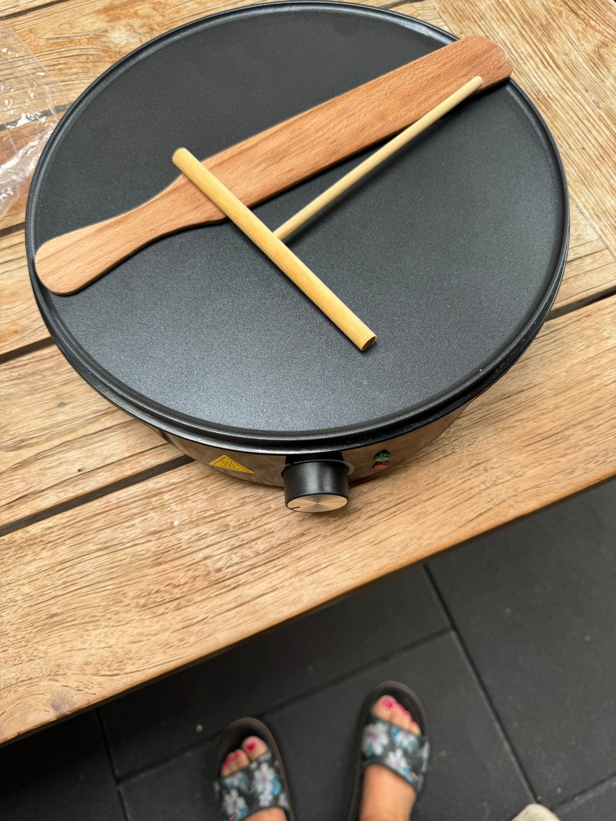 Crêpe Maker ZY-502 - 1000W met accessoires, Ophalen of Verzenden, Zo goed als nieuw