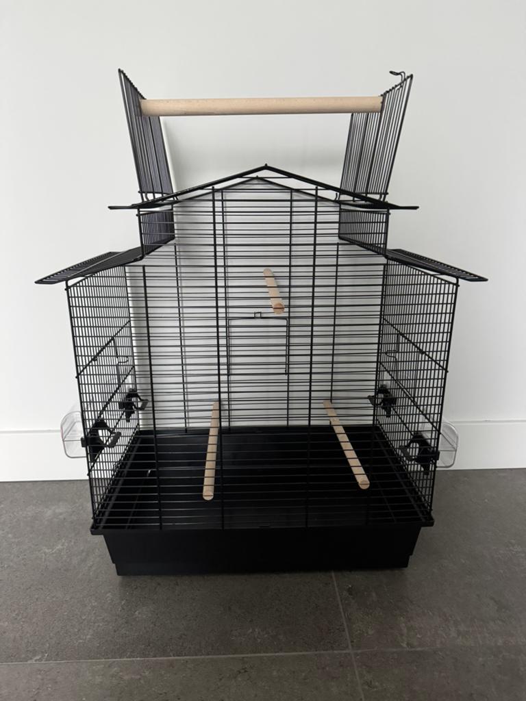 Vaderdagtip! Grote Zwarte vogelkooi, helemaal nieuw, Ophalen, Zo goed als nieuw, Metaal, Vogelkooi