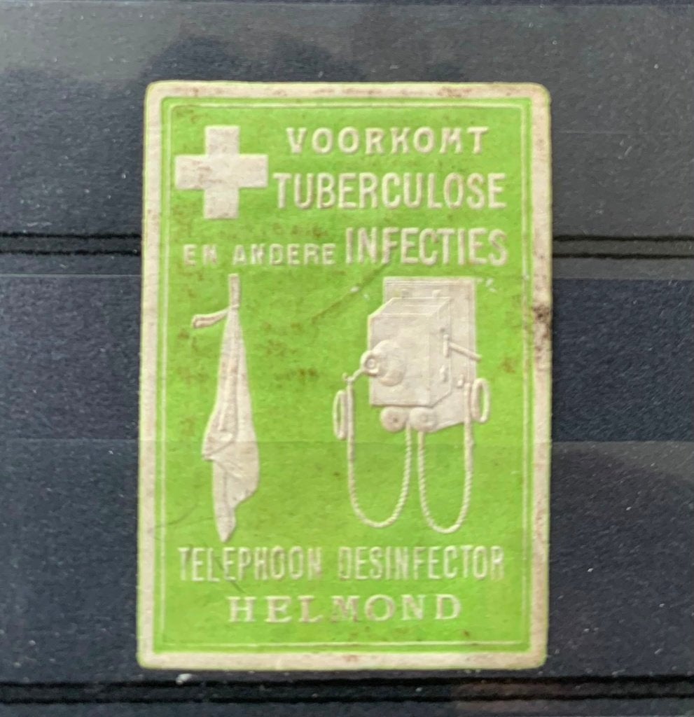 Sluitzegel TBC Helmond Telephoon Desinfector, Verzenden, T/m 1940, Gestempeld