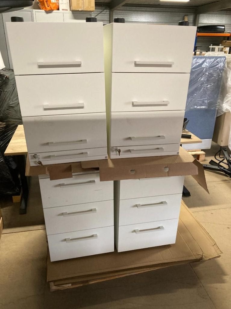 Palmberg Ladeblok kleur: wit (4 st.), Huis en Inrichting, Ophalen, Minder dan 50 cm, Zo goed als nieuw, 3 of 4 laden