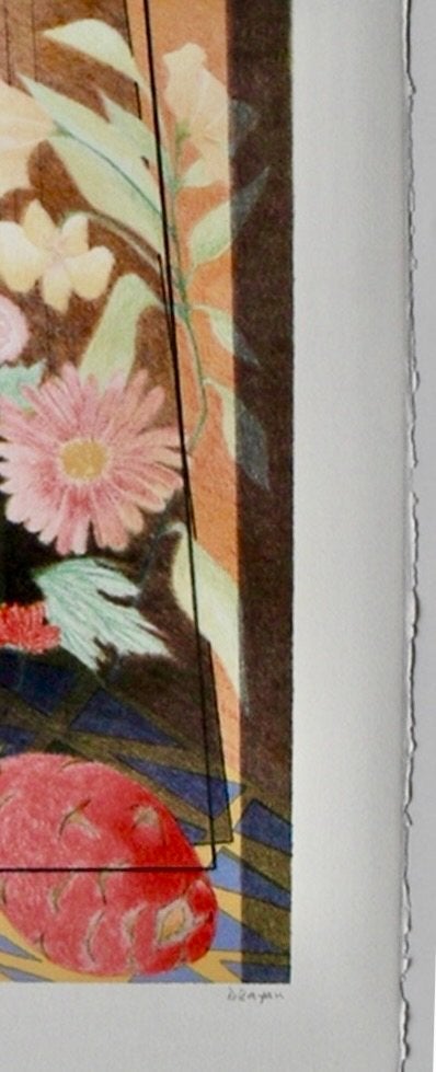 Kleurlitografie "Le fruit d'Asie" – Denise Zayan, Antiek en Kunst, Kunst | Litho's en Zeefdrukken, Gelimiteerde oplage, Ophalen of Verzenden