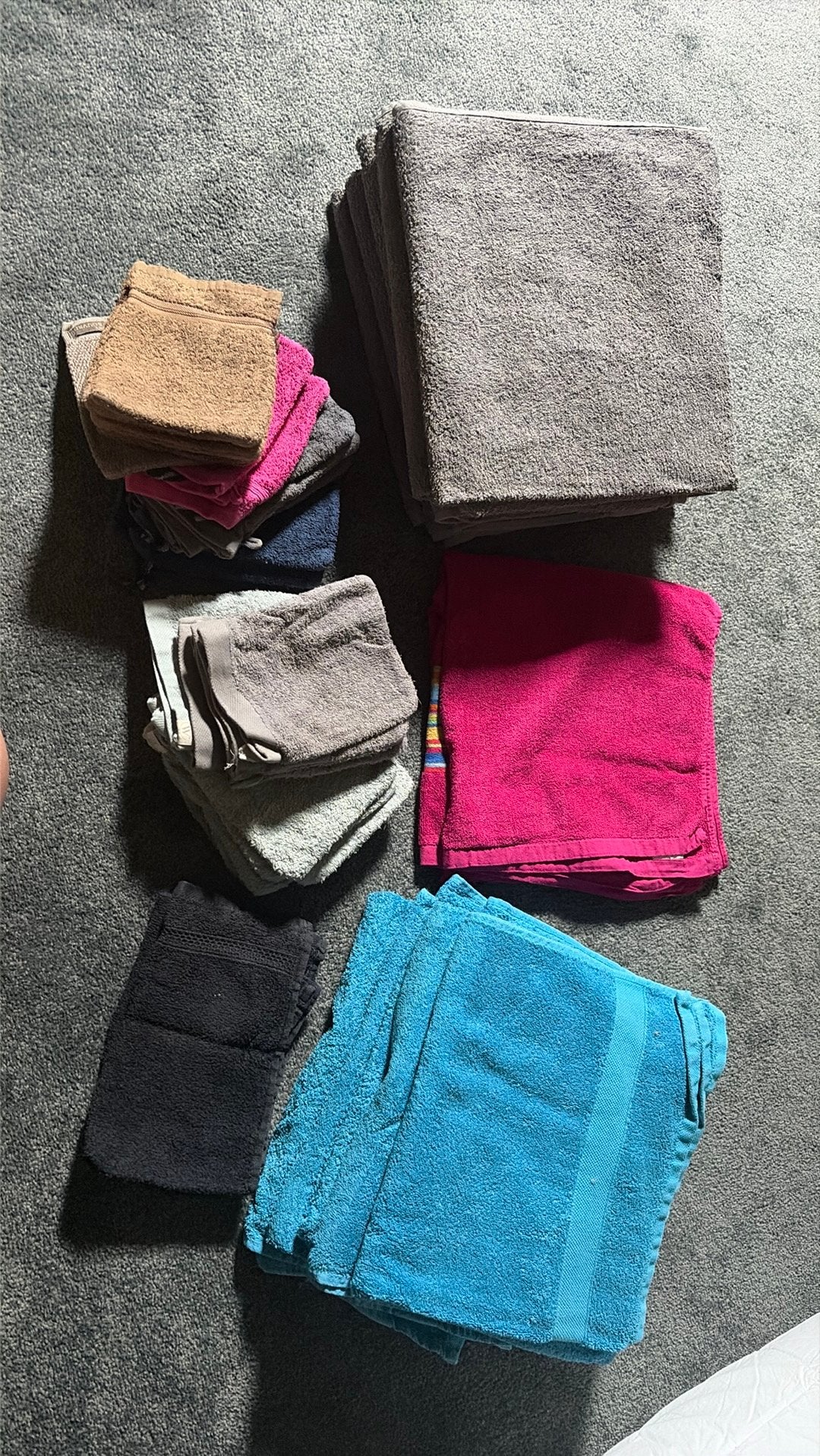 Diverse handdoeken en washandjes, Gebruikt, Meerkleurig, Overige merken, Handdoek
