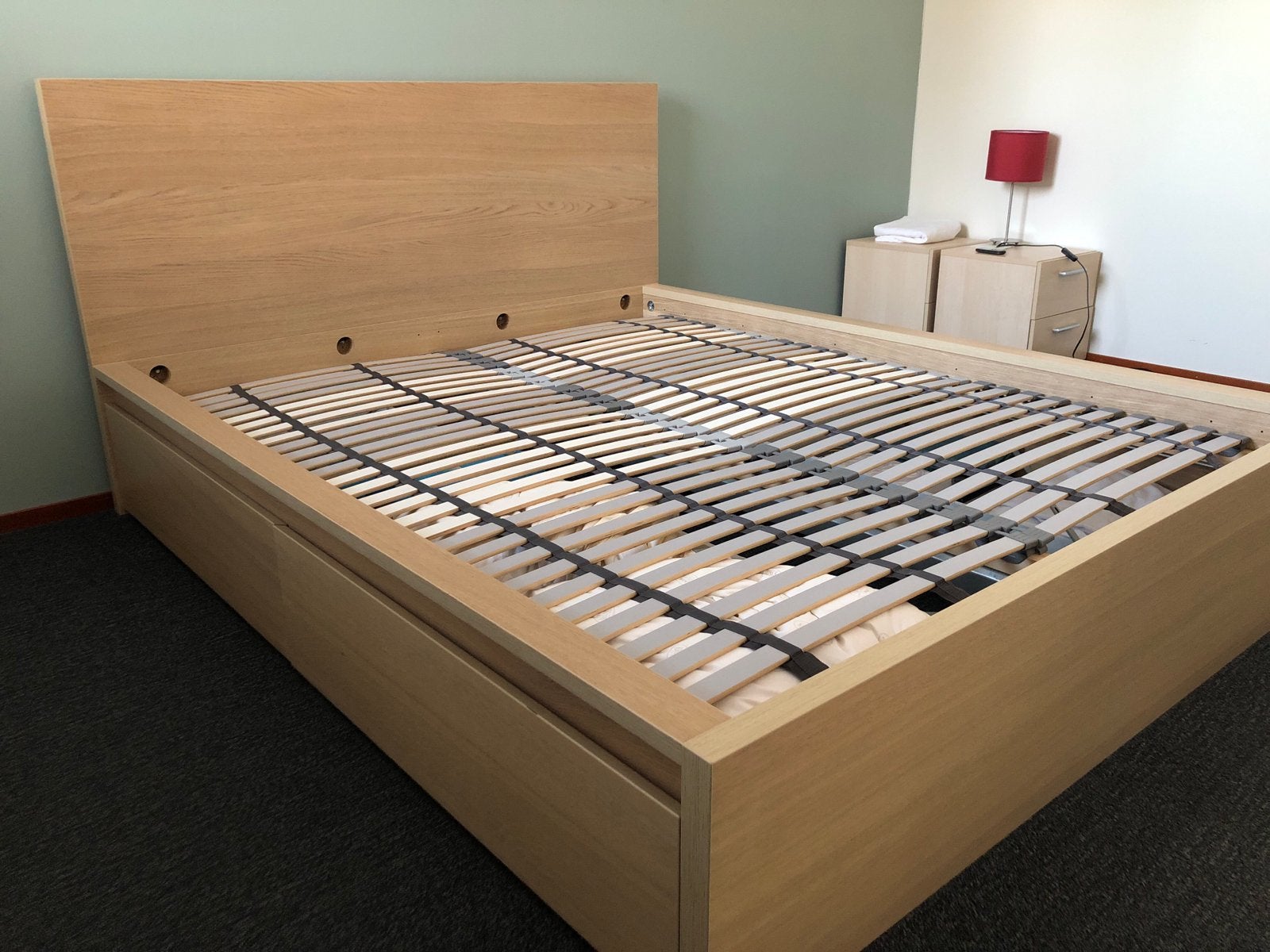 Bed tweepersoons 160x200, Ophalen, Gebruikt, Wit, Tweepersoons