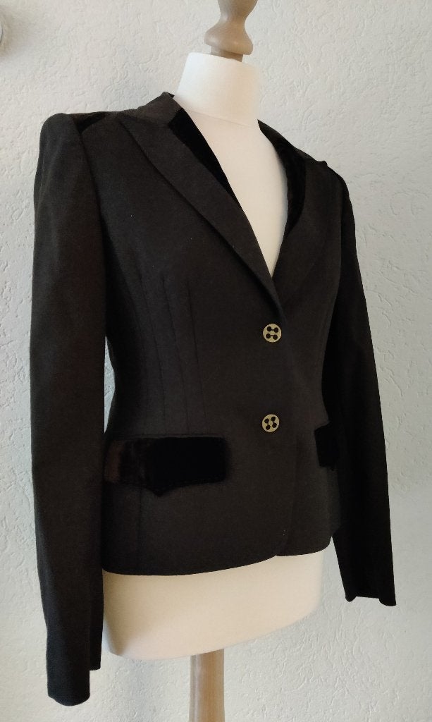 Rena Lange colbert donkerbruin truffle, Kleding | Dames, Maat 38/40 (M), Bruin, Rena Lange, Ophalen of Verzenden