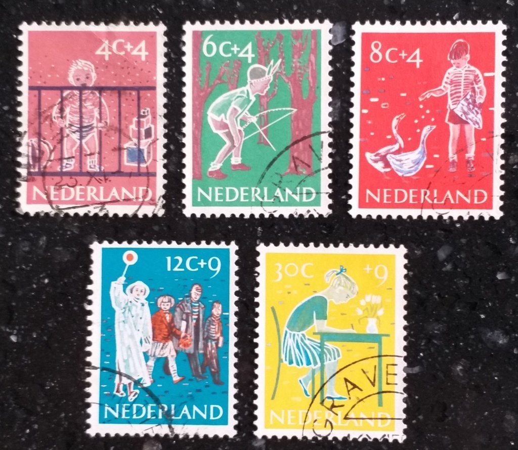 POSTZEGELS NEDERLAND 1959 KINDERZEGELS GESTEMPELD, Postzegels en Munten, Postzegels | Nederland, Verzenden, Na 1940, Gestempeld