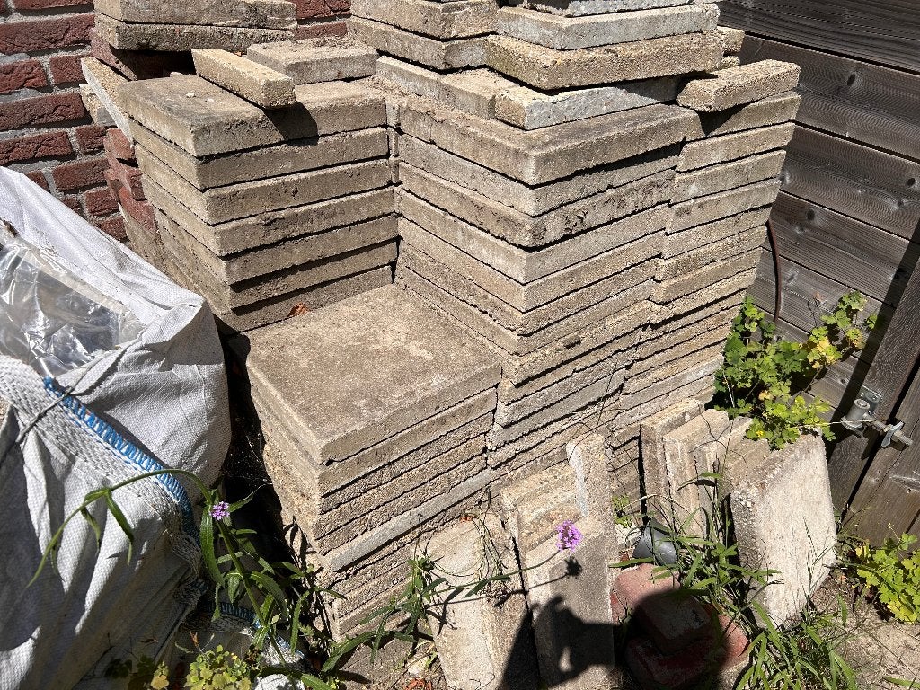 Stoeptegels 30x30cm, Ophalen, Gebruikt, 10 m² of meer, Beton