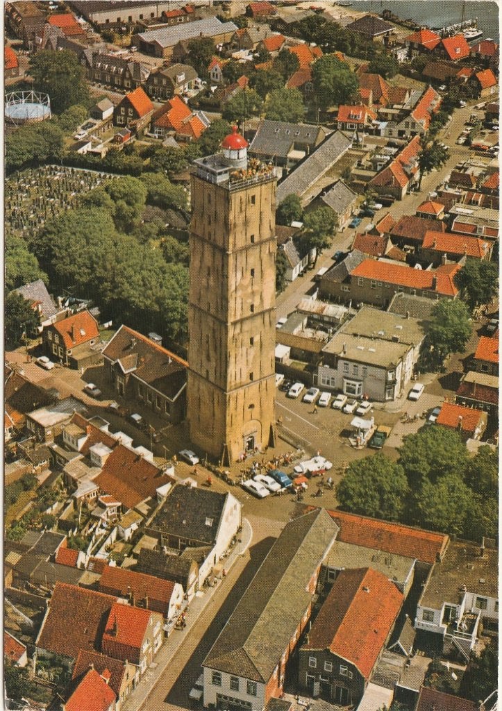 WEST TERSCHELLING Brandaris Vuurtoren Luchtfoto, Verzenden, 1960 tot 1980, Gelopen, Waddeneilanden
