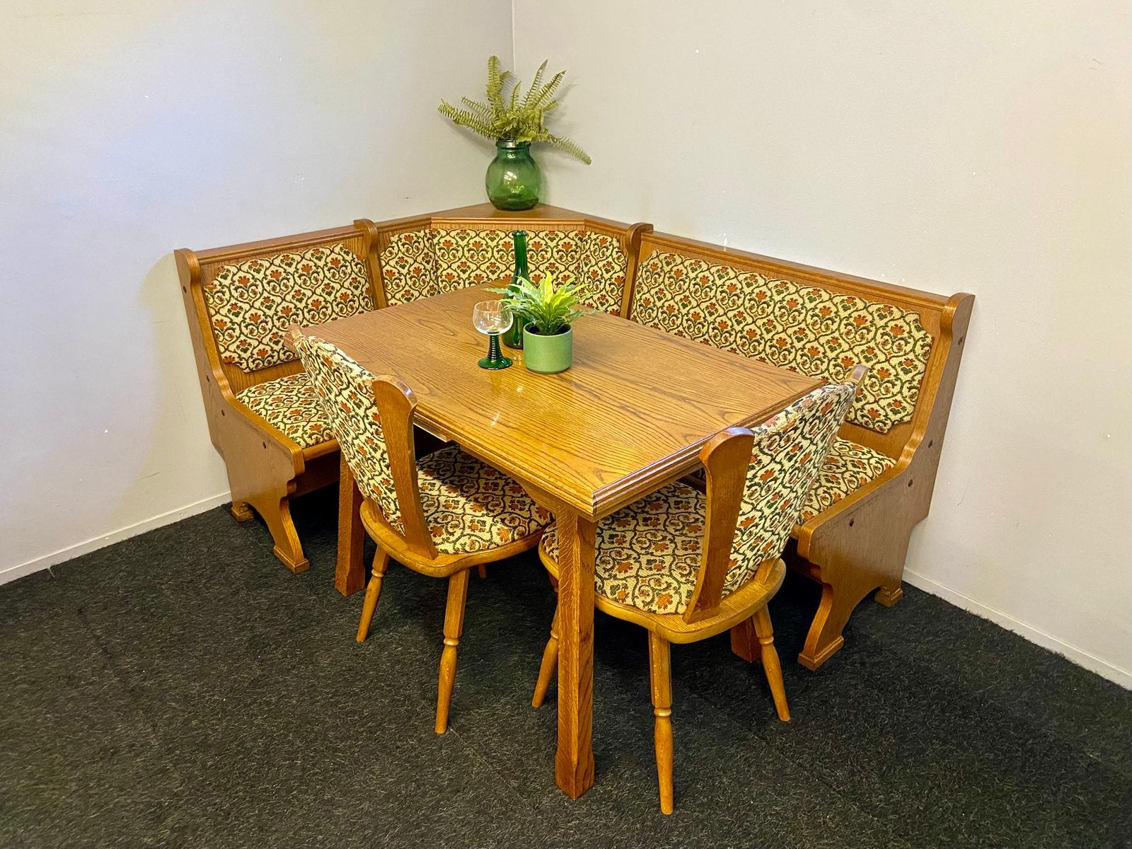 SALE!  Retro Duitse eethoek vintage oostenrijkse hoekset, Ophalen, Overige materialen, Gebruikt, Duitsland tirol gezelligheid hoekset compact ruimtebesparend