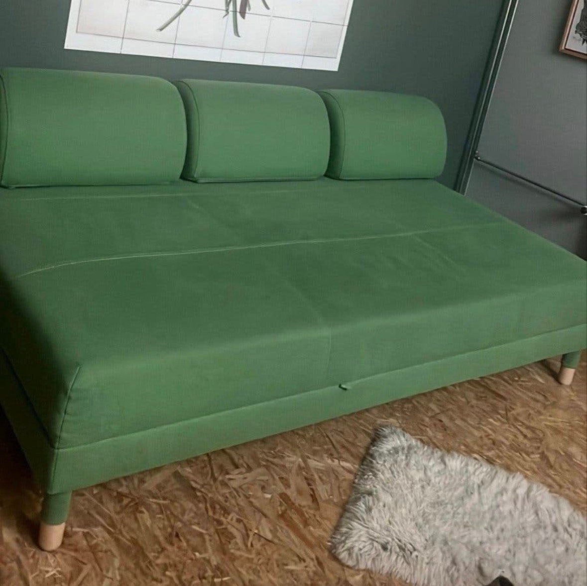 Ikea Flottebo slaapbank 120 x 200, Huis en Inrichting, Ophalen, Zo goed als nieuw, Tweepersoons