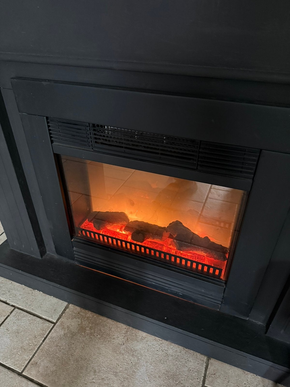 Schouw met electrische haard, Huis en Inrichting, Ophalen, Gebruikt, Vrijstaande haard, Elektrische haard