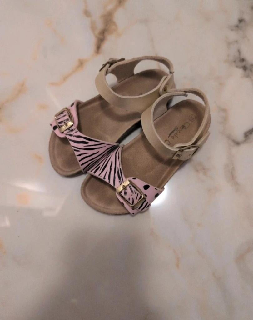 Cupcake Comfort sandalen - Roze met zebraprint maar 25, Gebruikt, Meisje, Schoenen, Ophalen of Verzenden