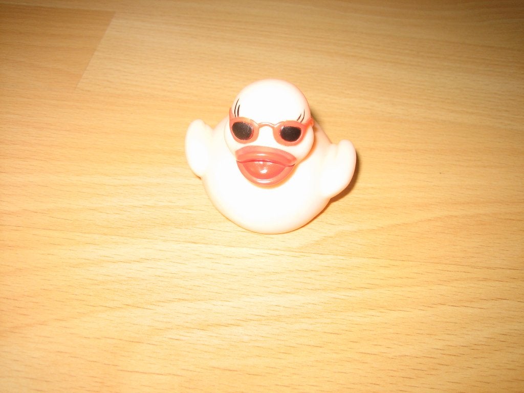 Badeend badeendje met zonnebril, Ophalen of Verzenden, Zo goed als nieuw