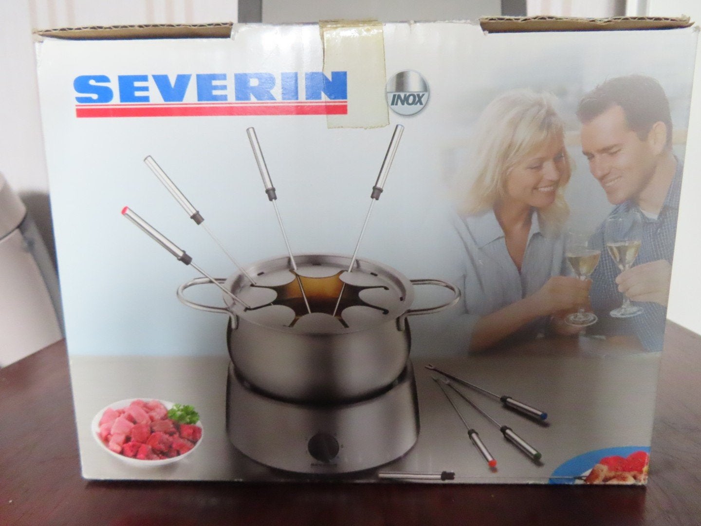 Severin Fonduepan - Elektrisch - RVS - Compleet, Witgoed en Apparatuur, Ophalen, Zo goed als nieuw, Elektrisch, Fonduepan