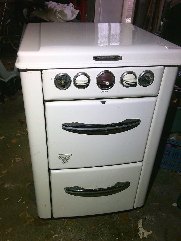 Origineel Oude ATAG Gasfornuis Afm: +/- H85x55x55cm Vintage, Gebruikt, 4 kookzones, Gas, 85 tot 90 cm