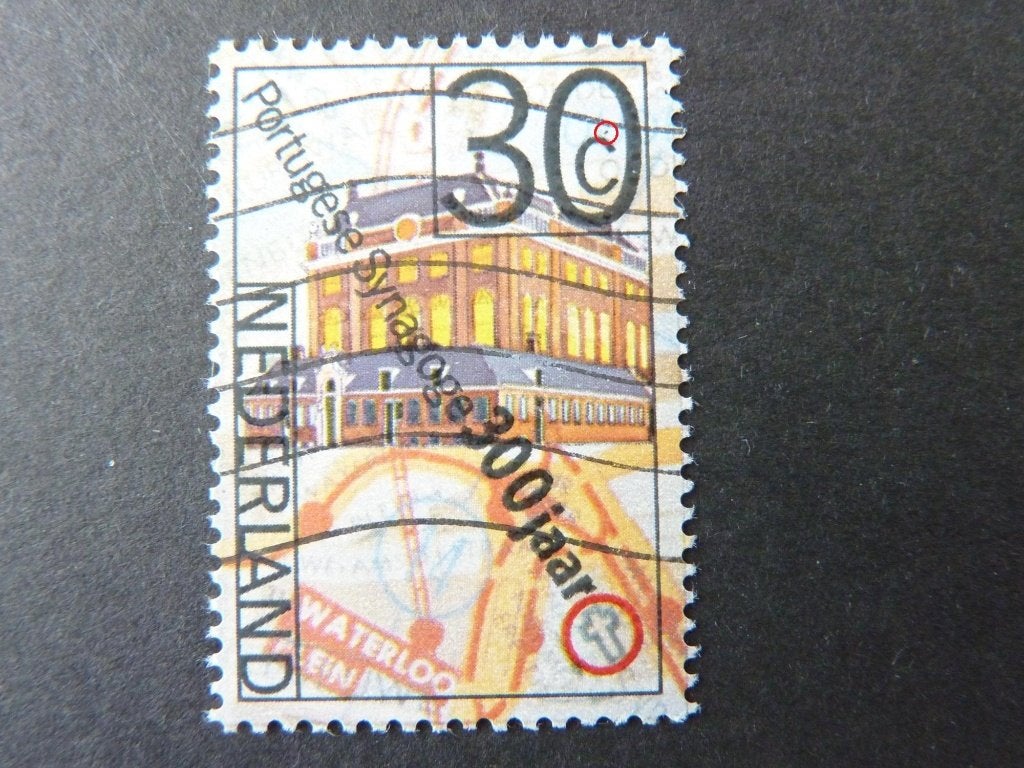 plaatfout 1065 , gestempeld., Verzenden, Na 1940, Gestempeld