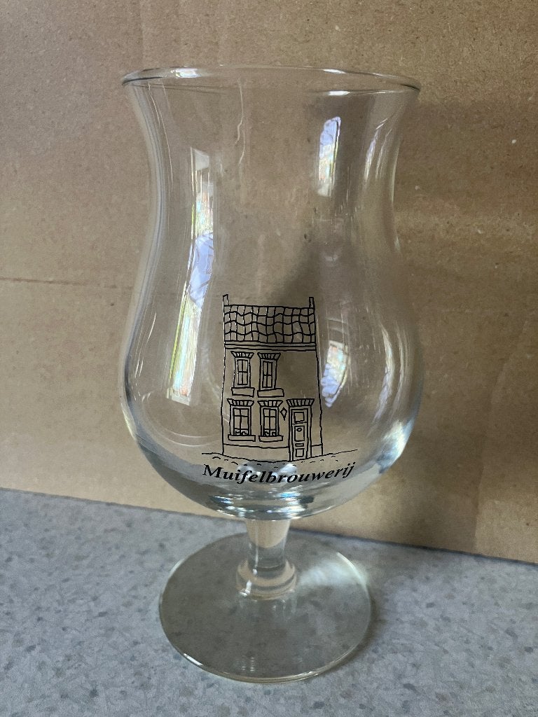 Twee glazen Muifelbrouwerij Oss en d’n Ossekop, Ophalen, Gebruikt, Glas of Glazen, Overige merken