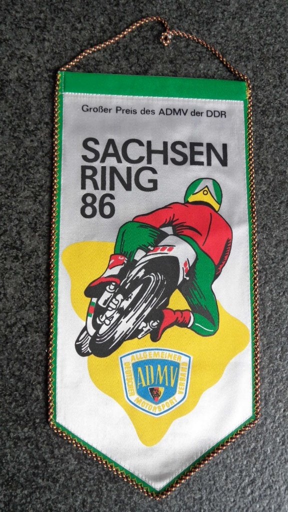 Motorwegrace 1986 circuit Sachsenring vaan, 15 x 30 cm., Verzenden, Gebruikt, Motoren