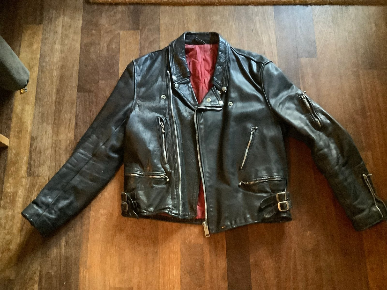 Vintage Leren Motorjack Jaren 60/70 - Perfecte Staat, Ophalen of Verzenden, Tweedehands, Heren, Jas | leer