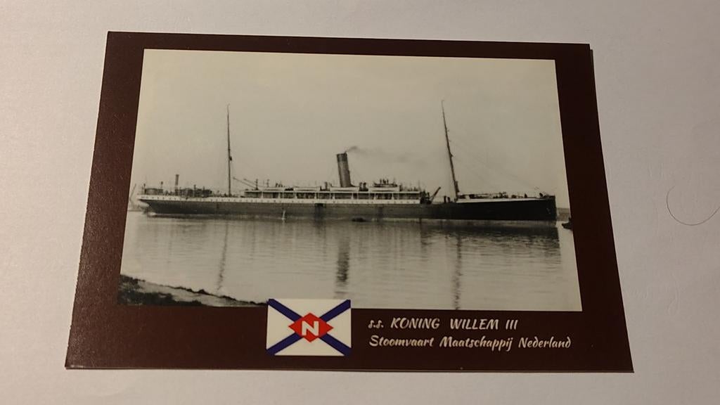 Schepen OPLAGE SLECHTS 10 ex. s.s. KONING WILLEM III, Verzamelen, Ophalen of Verzenden, 1980 tot heden