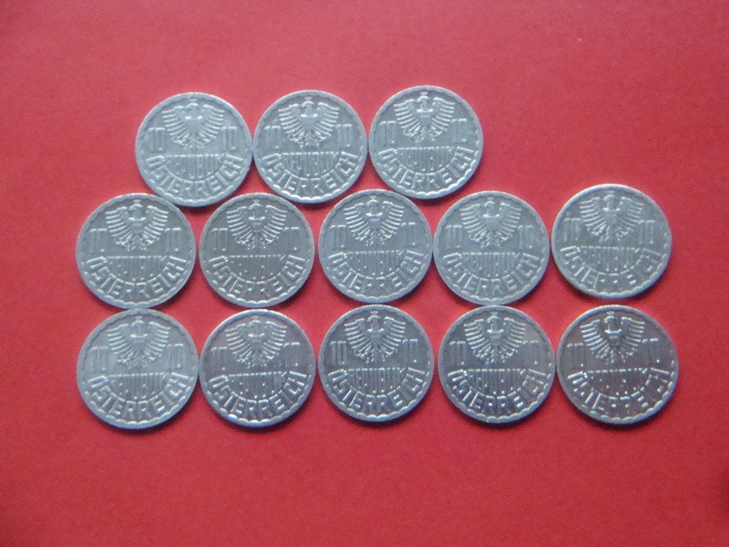 Oostenrijk setje munten 10 Groschen 1980/1996., Verzenden, Oostenrijk, Setje