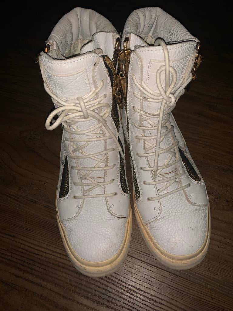 Giuseppe Zanotti California Blanc Sneakers Maat 42.5, Kleding | Heren, Schoenen, Ophalen of Verzenden, Gedragen, Wit, Sneakers of Gympen