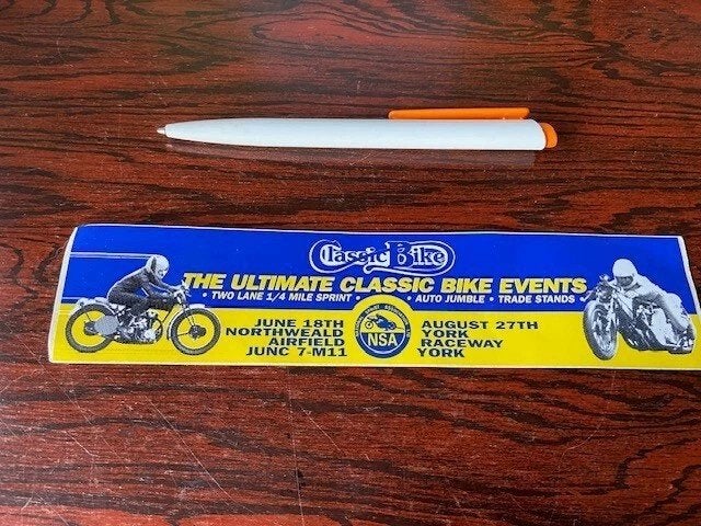 Classic Bike trade show sprint races sticker United Kingdom, Ophalen of Verzenden, Nieuw, Merk