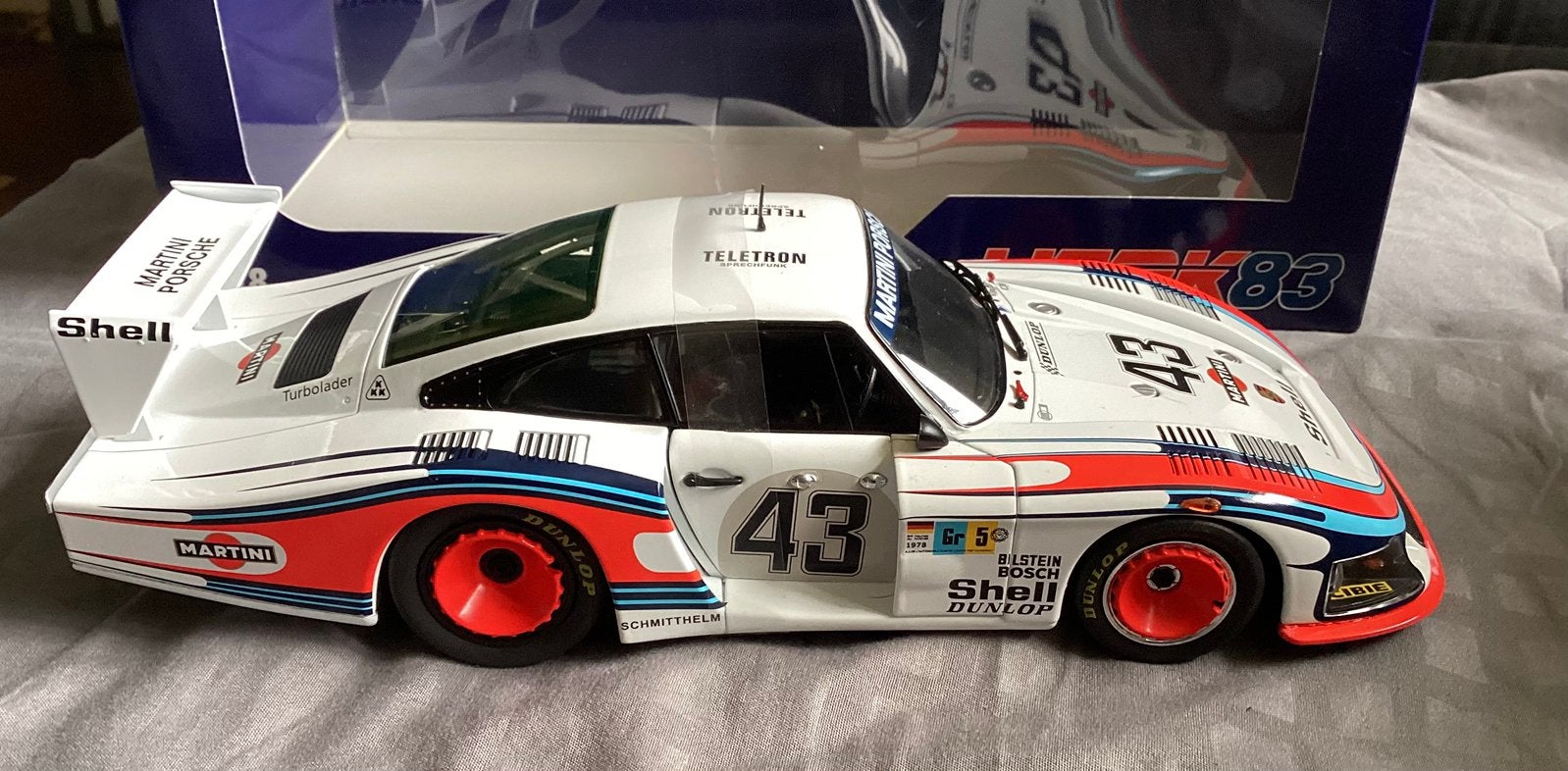 Porsche 935 Moby Dick Martini #43 - Gedetailleerd Model, Hobby en Vrije tijd, Modelauto's | 1:18, Ophalen of Verzenden, Zo goed als nieuw