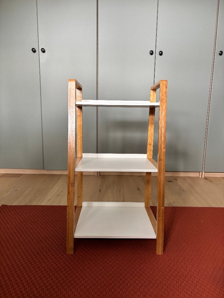 WENKO Rack 3-layer Finja, bamboo, Ophalen, Minder dan 50 cm, Gebruikt, 3 of 4 laden