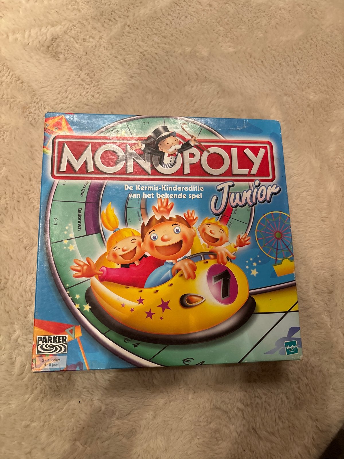 Monopoly Junior De Kermis-Kindereditie, Drie of vier spelers, Ophalen of Verzenden, Gebruikt