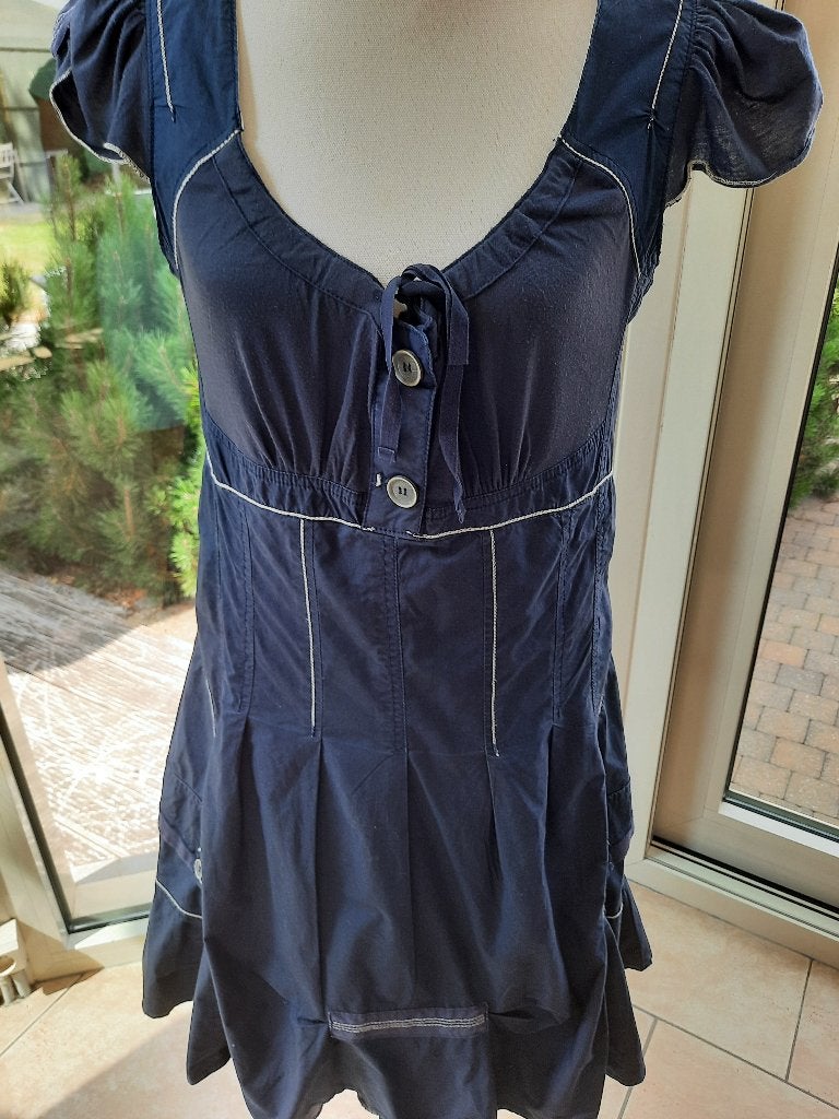 Knappe jurk EVA KAYAN - S/M, Kleding | Dames, Eva Kayan, Zo goed als nieuw, Knielengte, Maat 36 (S)