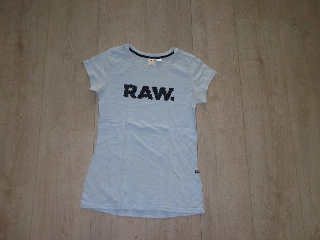 lichtblauw damest-shirt van G-Star, maat S, Blauw, Ophalen of Verzenden, Korte mouw, Maat 36 (S)