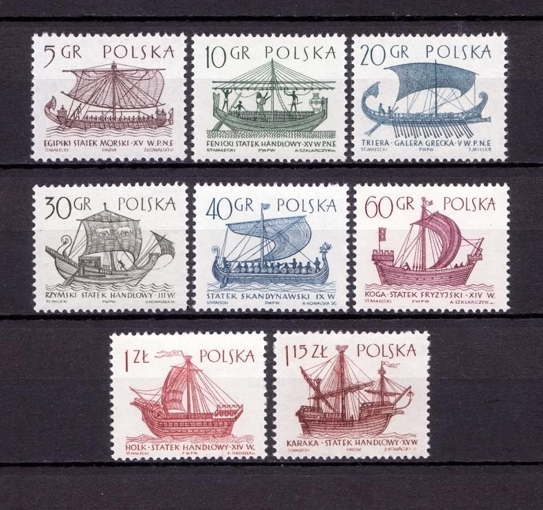 Polen, Zeilschepen, Mi. 1562-1569 postfris, Verzenden, Polen, Postfris