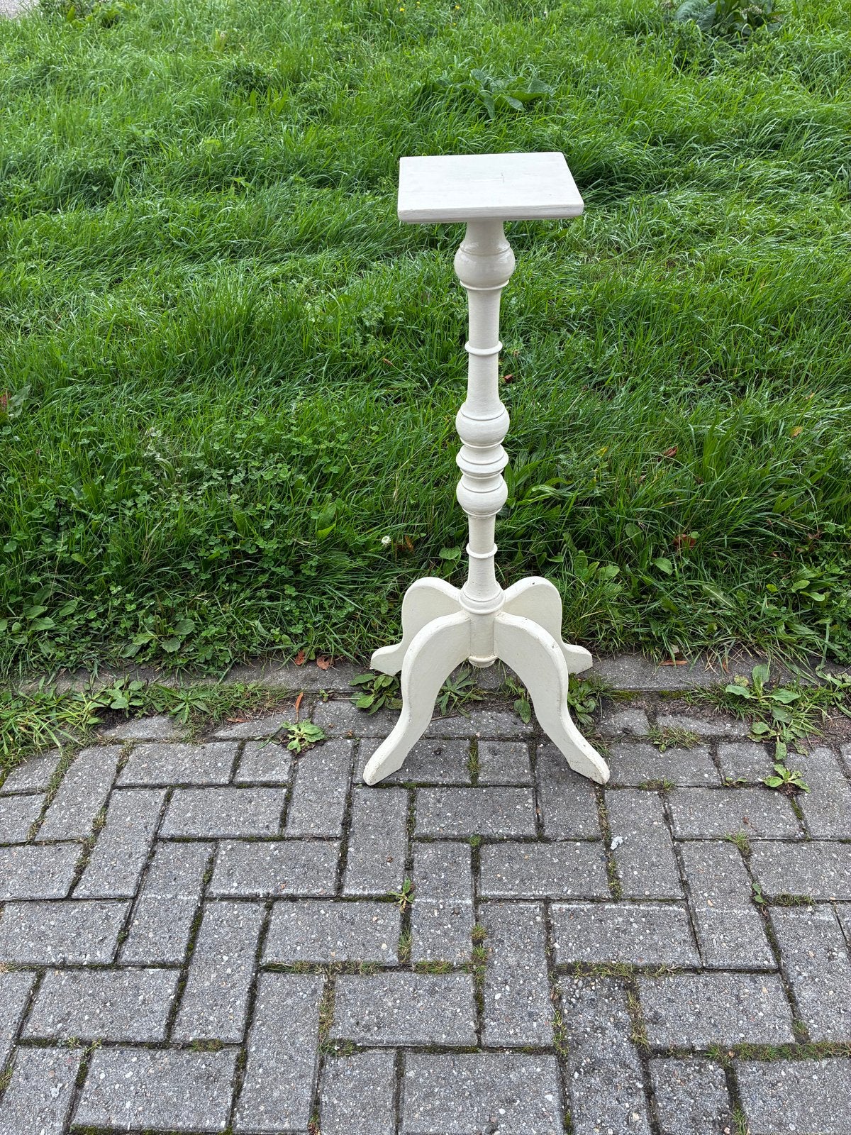 Witte plantentafel, hoog model (94 cm), Ophalen, Gebruikt, Wit