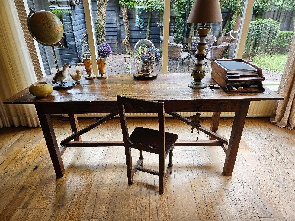 Antieke, vintage, brocante tafel, bureautafel, sidetable, Ophalen