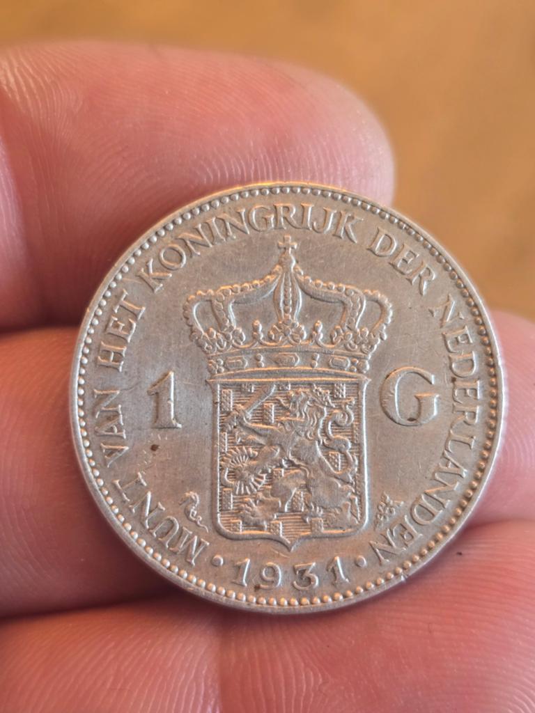1 gulden 1931 zilver, 1 gulden, Zilver, Ophalen of Verzenden, Koningin Wilhelmina