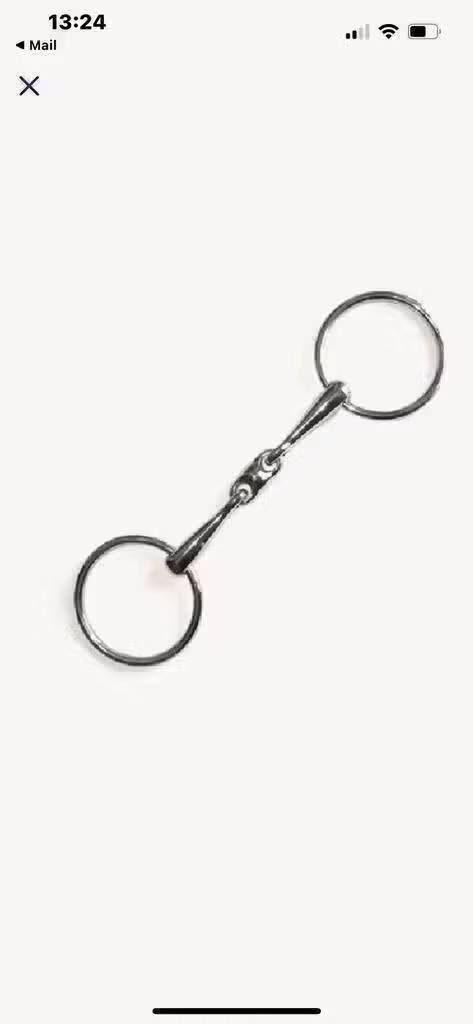 GEBRUIKT! Dubbel gebroken bit voor paarden € 4,99, Dieren en Toebehoren, Paarden en Pony's | Hoofdstellen en Tuigage, Ophalen of Verzenden