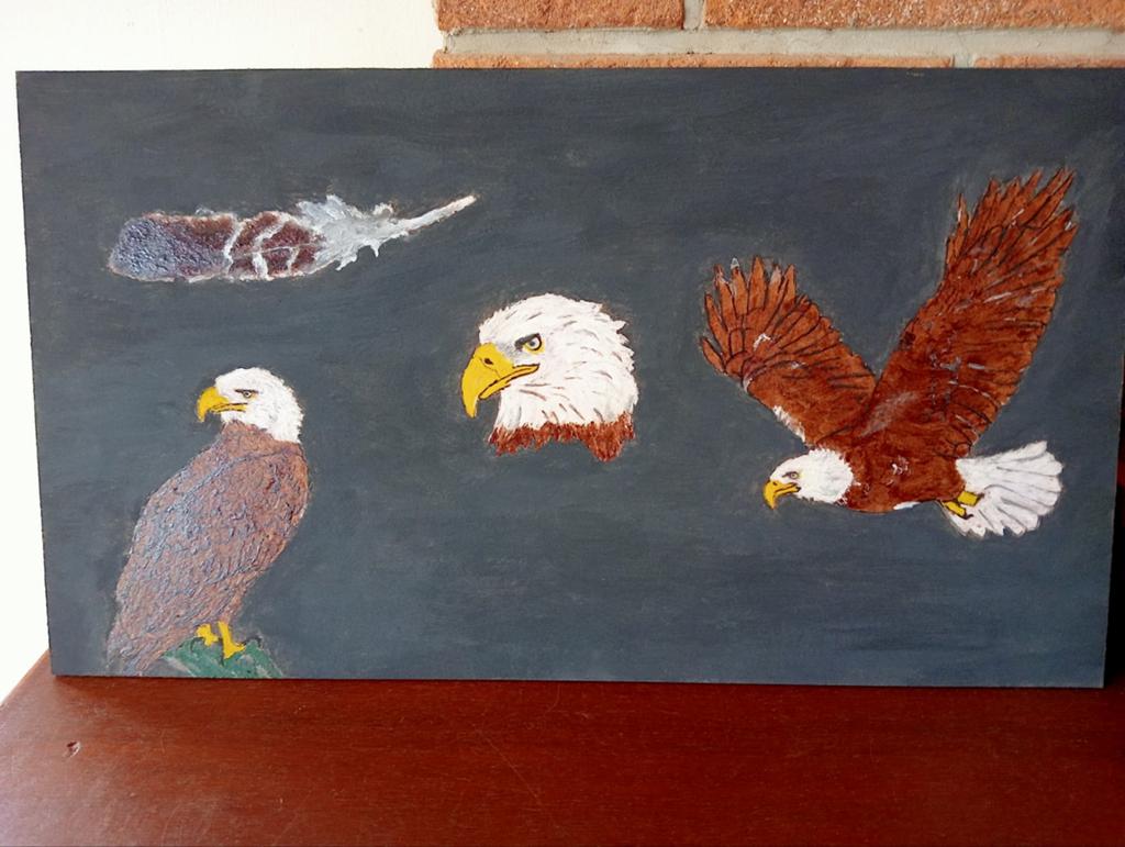 Schilderij arend, Meerdere dieren