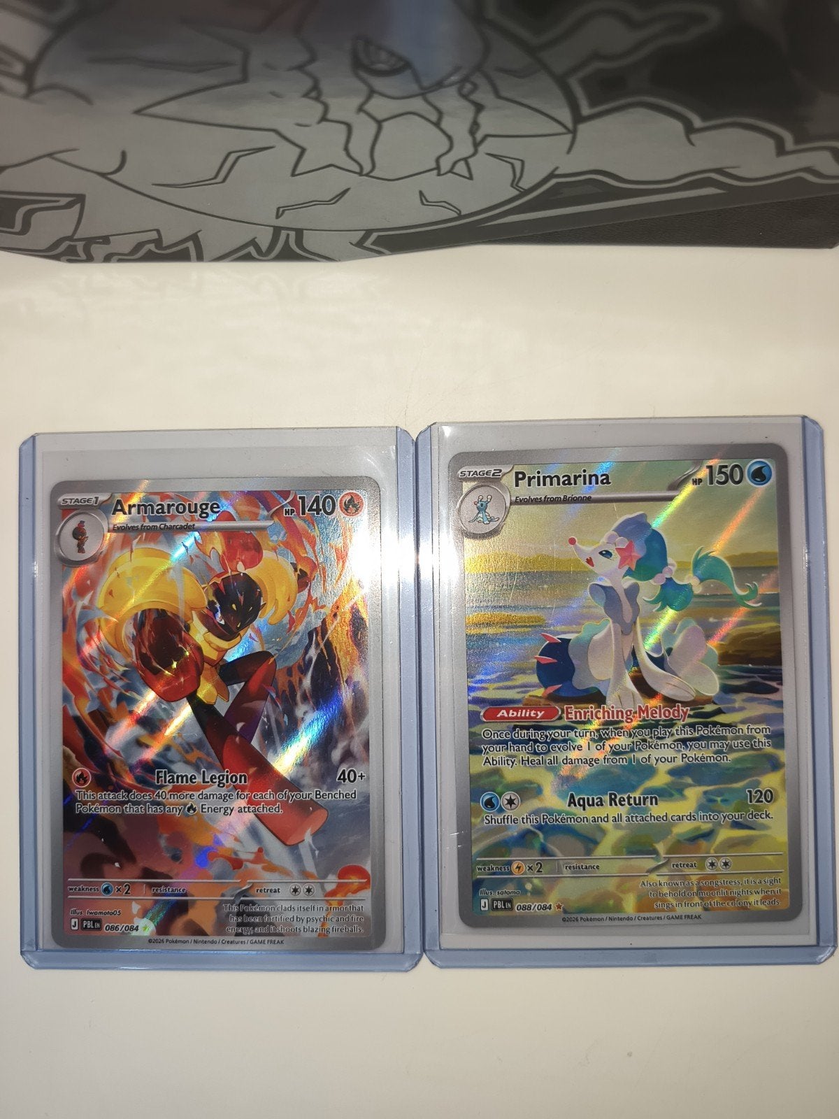 Pokémon Pitch Black ex & Rare Hits Primarina Mega Darkrai Ex, Ophalen of Verzenden, Zo goed als nieuw, Meerdere kaarten