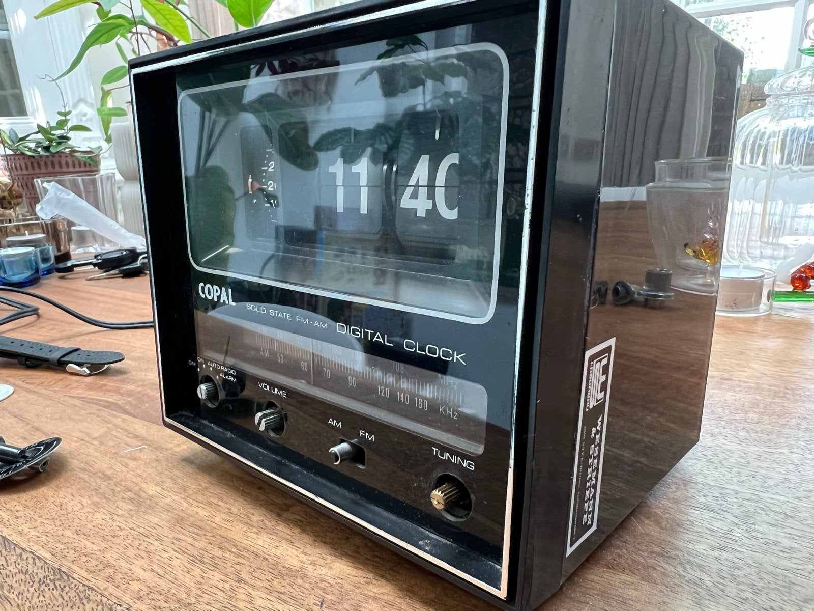 Vintage Copal RD-300 Flipklok Radio Wekker, Ophalen of Verzenden