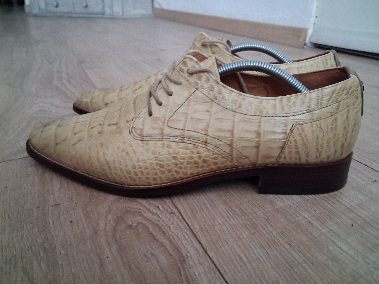 Rehab nette schoenen, maat 44, beige krokodillenprint, Kleding | Heren, Schoenen, Overige kleuren, Ophalen of Verzenden, Zo goed als nieuw