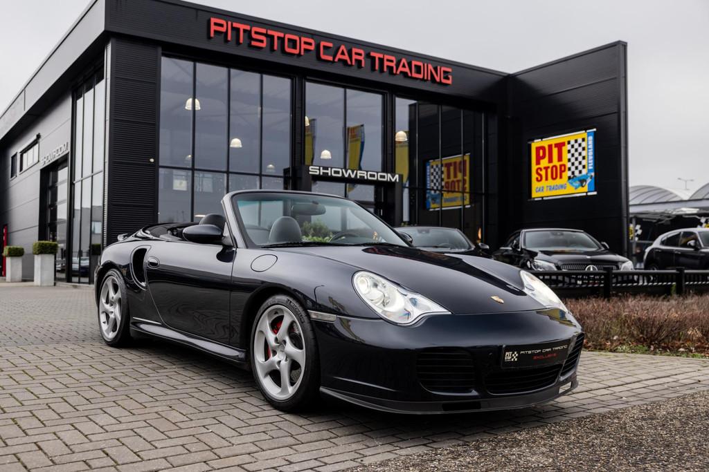Porsche 911 Cabrio 996 3.6 Turbo, 420 PK NL Auto, Hardtop, T, Automaat, Zwart, 1675 kg, Cabriolet
