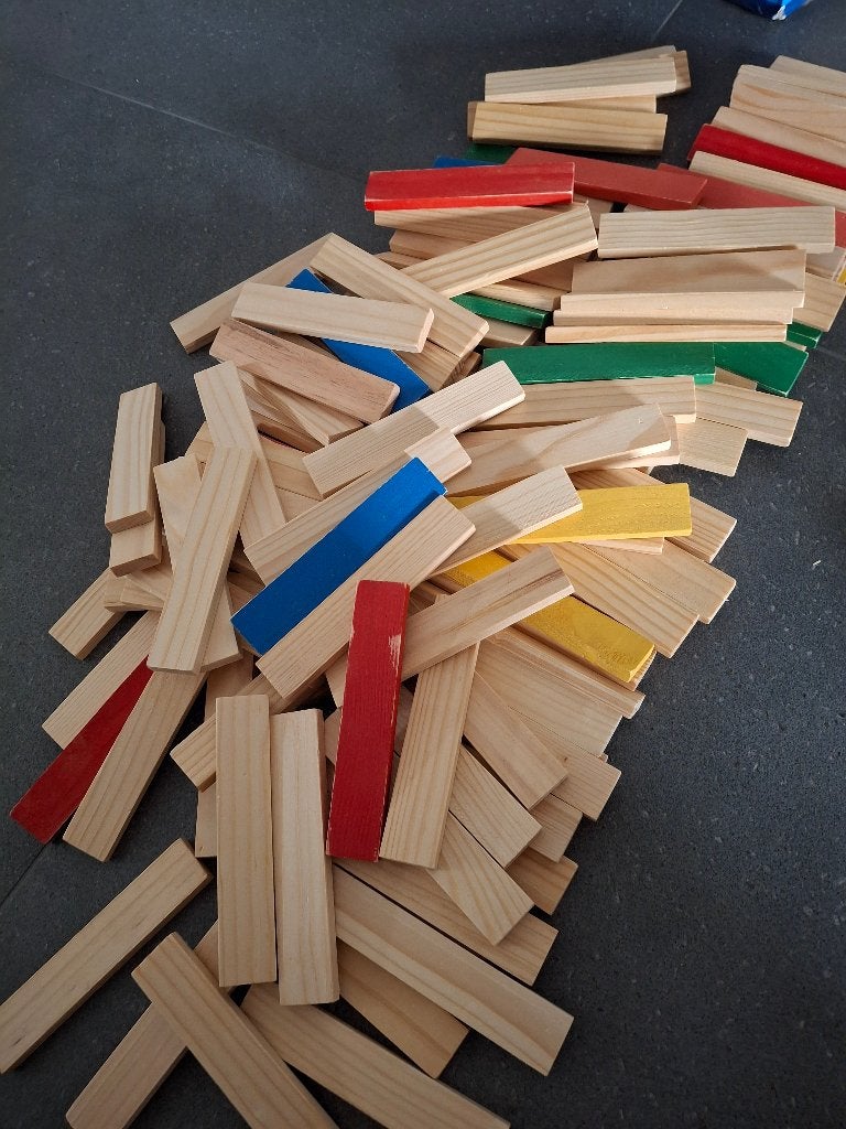 Bblocks, houten bouwplankjes, Ophalen of Verzenden, Gebruikt, Overige typen
