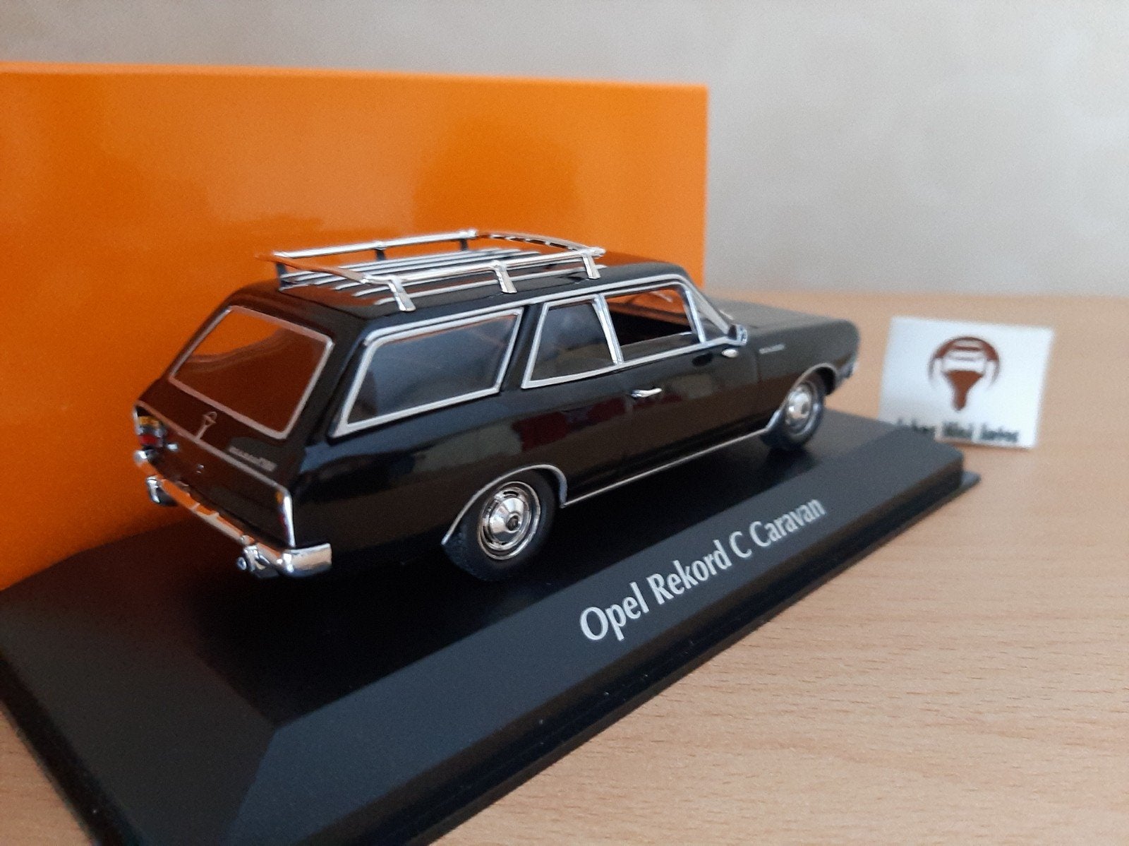 Opel Rekord C Caravan zwart 1969 van Maxichamps 1:43, Overige merken, Auto, Nieuw, Ophalen of Verzenden