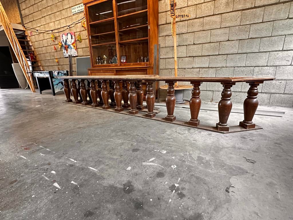 Antieke houten balustrade / bar element, Ophalen